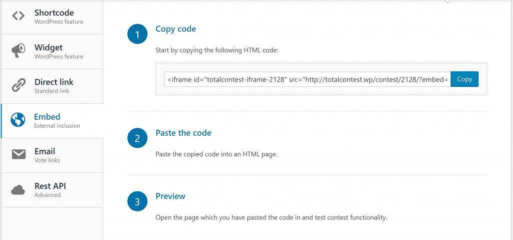 Embed integration