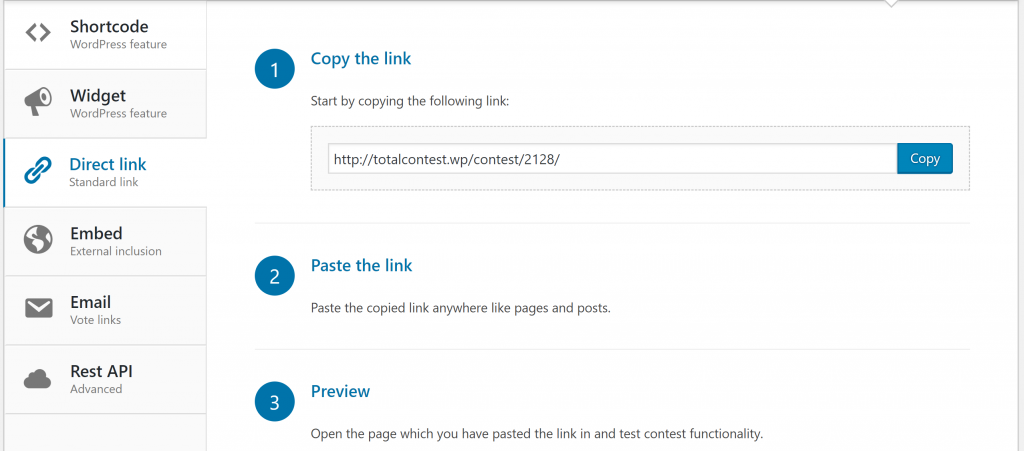 Direct link (permalink) integration
