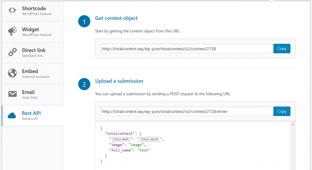 REST API integration