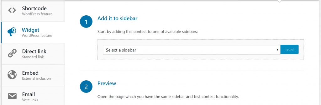 Widget integration