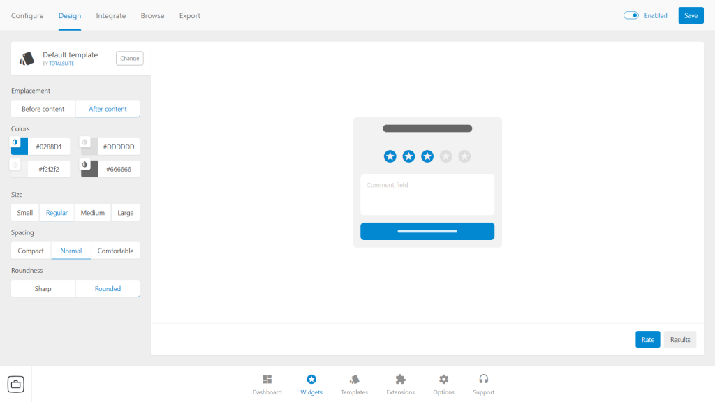 TotalRating design